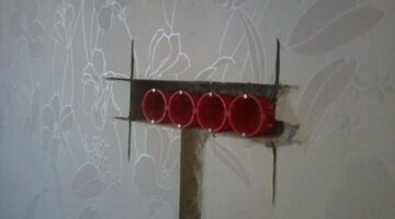 Штробление под электроточку в стене